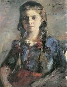 Lovis Corinth Wilhelmine mit Zopfen Spain oil painting artist